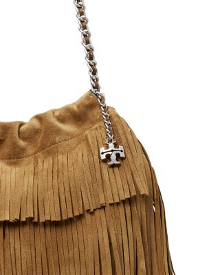 Fleming Suede Fringe Hobo Bag
