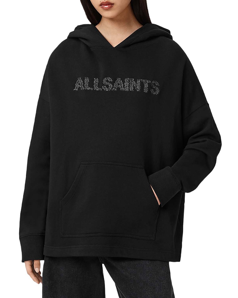 Allsaints Pins Ettienne Hoodie In Black
