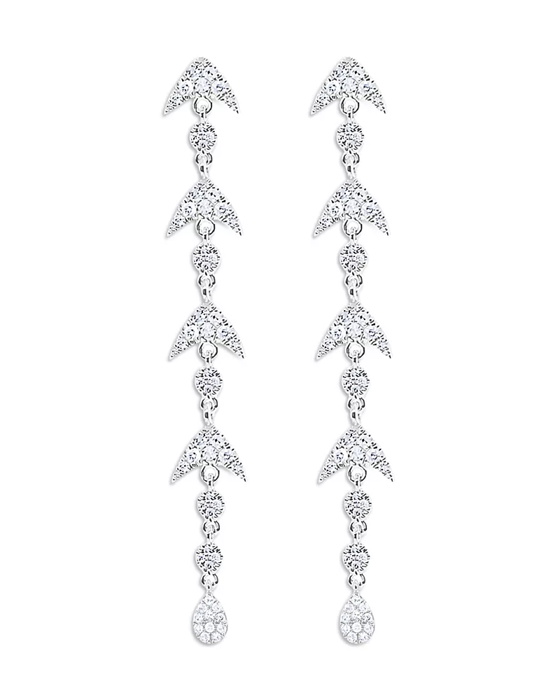 Meira T 14K White Gold Diamond Arrow Drop Earrings