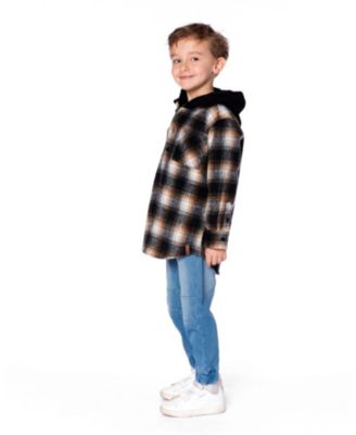 Boys' Hooded Polar Fleece Overshirt with Hood - Little Kid, Big Kid