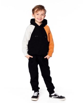Boys' Pullover Hooded Fleece Sweatshirt with Zip Pocket - Little Kid