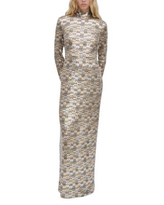 Sequinned Turtleneck Dress