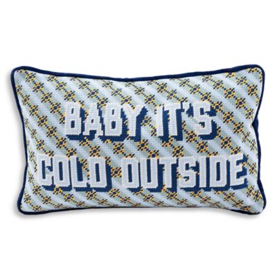 Baby It&#39;s Cold Outside Needlepoint Pillow