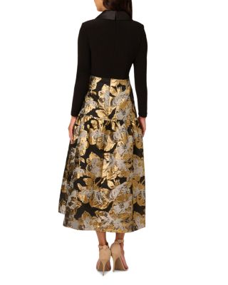 Combo Floral Jacquard Dress