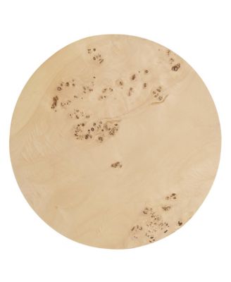 Cosmos 16" Round Burl Wood Side Table