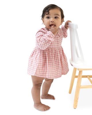 Plaid Peter Pan Collar Bubble with Skirt - Baby