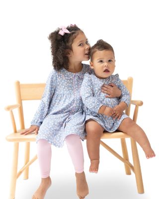 Girls' Country Calico Ruffled Long Sleeved Bodysuit Dress  - Baby