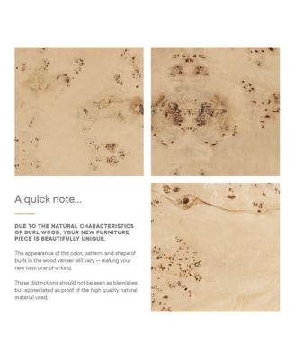 Cosmos 35" Round Burl Wood Coffee Table