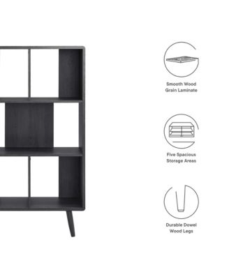 Transmit 5 Shelf Wood Grain Bookcase