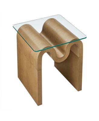 Ondine Glass Top Side Table