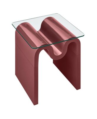 Ondine Glass Top Side Table
