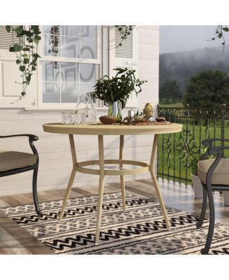 Sylvestri Aluminum Patio Round Dining Table