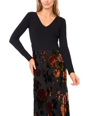 Bellina Mixed Media Midi Dress