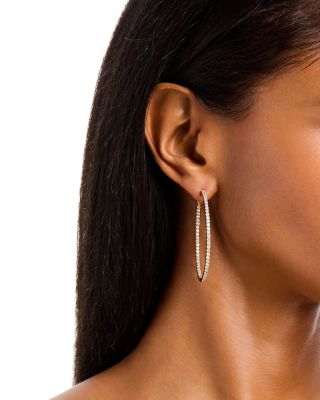 Diamond Inside-Out Hoop Earrings in 14K Gold, 3.0 tcw