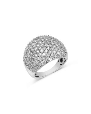 Pav&eacute; Diamond Ring in 14K Yellow or White Gold, 3.0 tcw