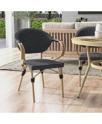 Madison Aluminum Patio Arm Chairs, Set of 2