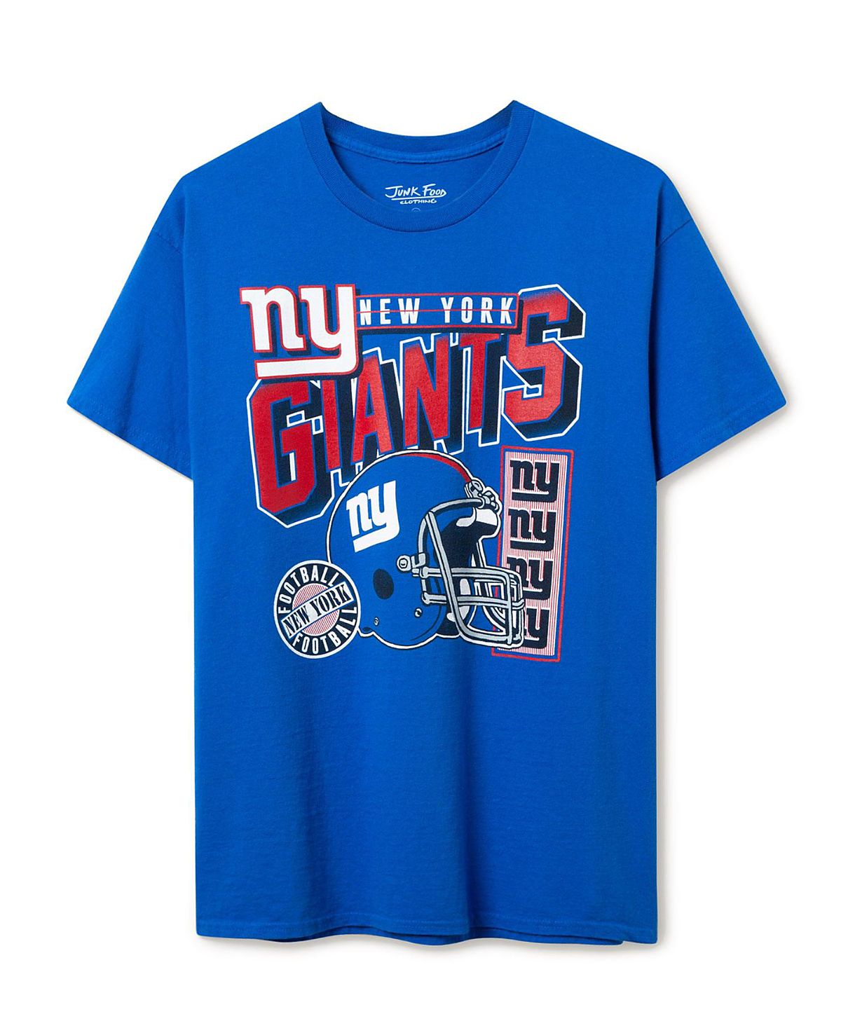 Junk Food Clothing Unisex Nfl New York Giants Checkdown Flea Market Tee