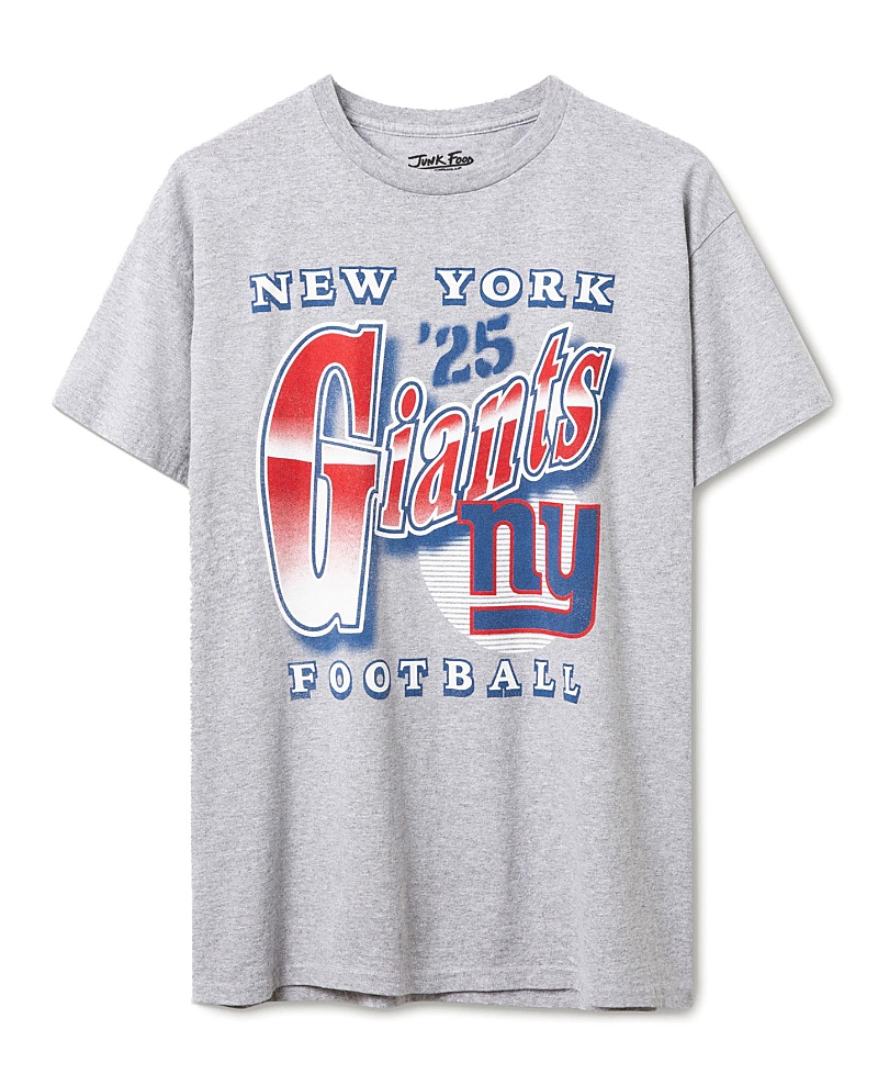 Junk Food Clothing Unisex Nfl New York Giants Bootleg Flea Market Tee In Gray