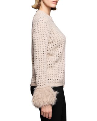 Party Cuff Pointelle Sweater