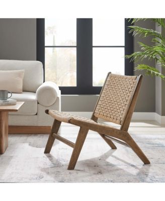 Saoirse Woven Rope Wood Accent Lounge Chair