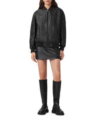 Belle Leather Bomber Jacket