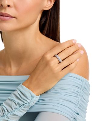 18K White Gold Diamond Classic Diamond Pav&amp;eacute; Band