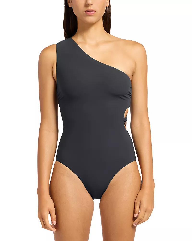 Jets One Shoulder Cutout One Piece Swimsuit