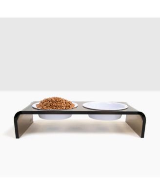 Small Bronze Pet Feeder, 1 Pint Bowls