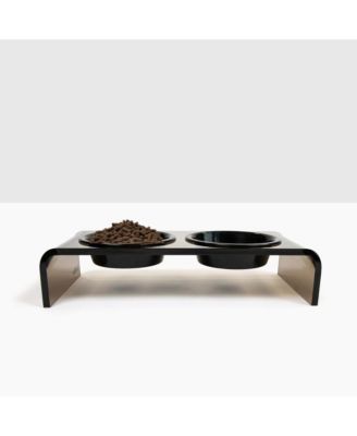 Small Bronze Pet Feeder, 1 Pint Bowls