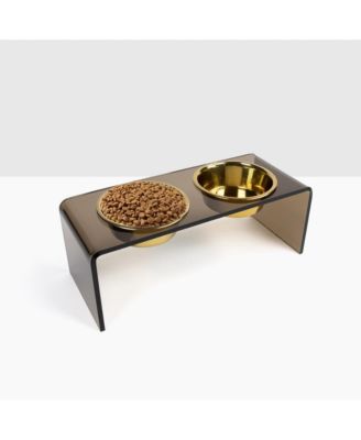 Medium Bronze Pet Feeder, 1 Quart Bowls