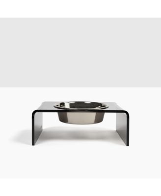 Smoke Grey Single Pet Bowl Feeder