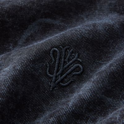 Carsten Open Collar Denim Polo Shirt