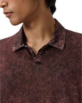 Carsten Open Collar Denim Polo Shirt