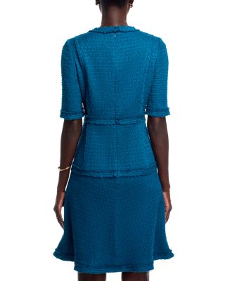 Metallic Tweed Geo Stripe Dress