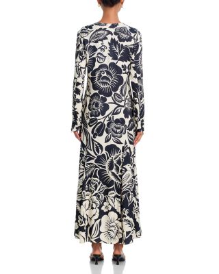 Cashews And Birds Winter Dress