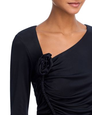 Asymmetrical Rosette Top