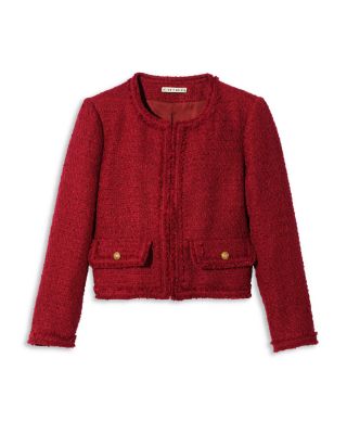 Alice and Olivia Landon Cropped Tweed Jacket | Bloomingdale's Women