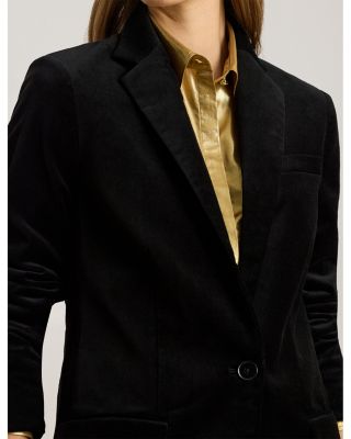 Stretch Velvet Blazer