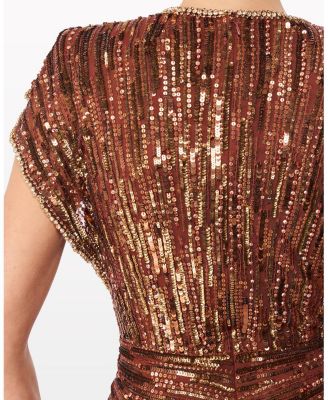 Zola Sequin-Embellished V-neck Maxi Dress