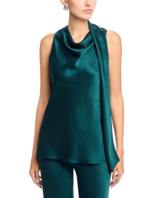 Fluid Satin Scarf Top