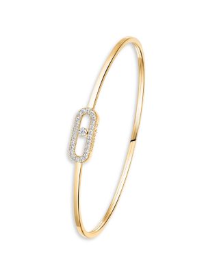 Diamond Move Uno Small Model Pav&eacute; Flex Bracelet in 18K Gold, 0.14 tcw.