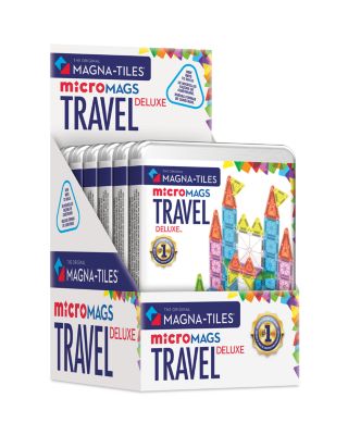 microMAGS Travel Set Deluxe Magnetic Construction Set, 55 Piece - Ages 3+