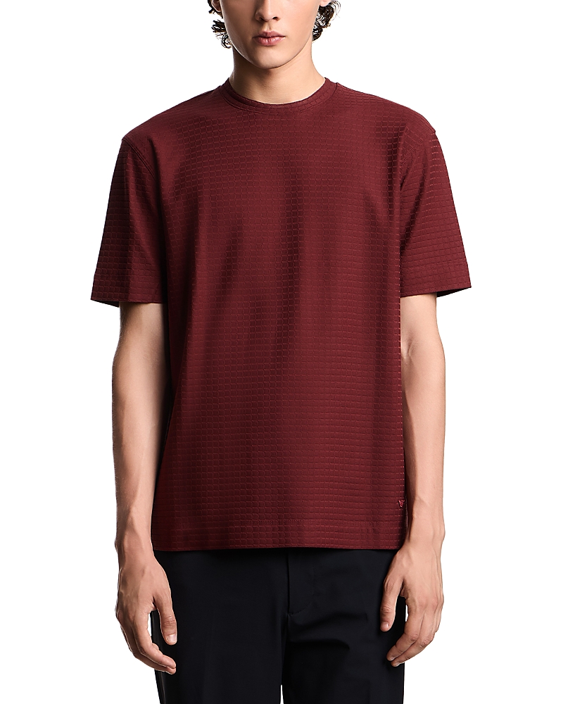 Emporio Armani Textured Cotton Jacquard Tee