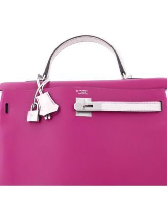 Kelly 35 Handbag Bicolor Evercolor with Brushed Palladium Hardware