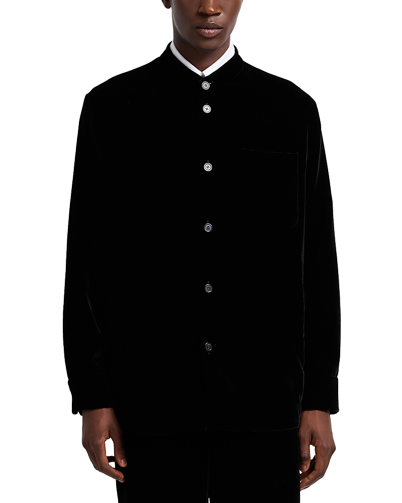 Emporio Armani Guru Collar Velvet Shirt