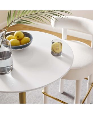 Lippa Round Wood Bar Table