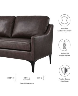 Corland Leather Loveseat