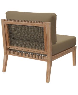 Clearwater Outdoor Patio Teak Wood Armless Chair