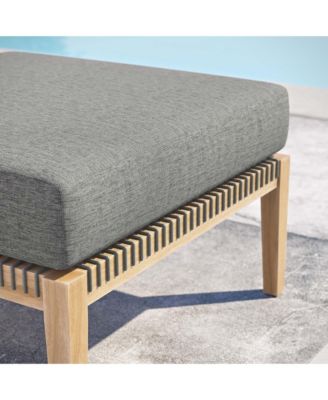 Clearwater Outdoor Patio Teak Wood Ottoman