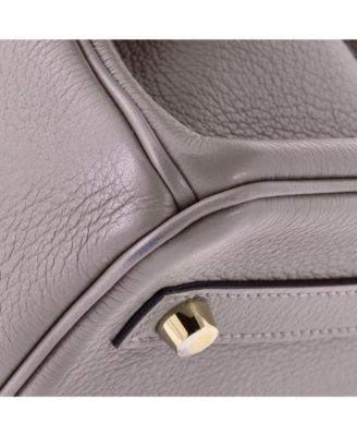 Birkin 30 Handbag Grey Novillo with Gold Hardware